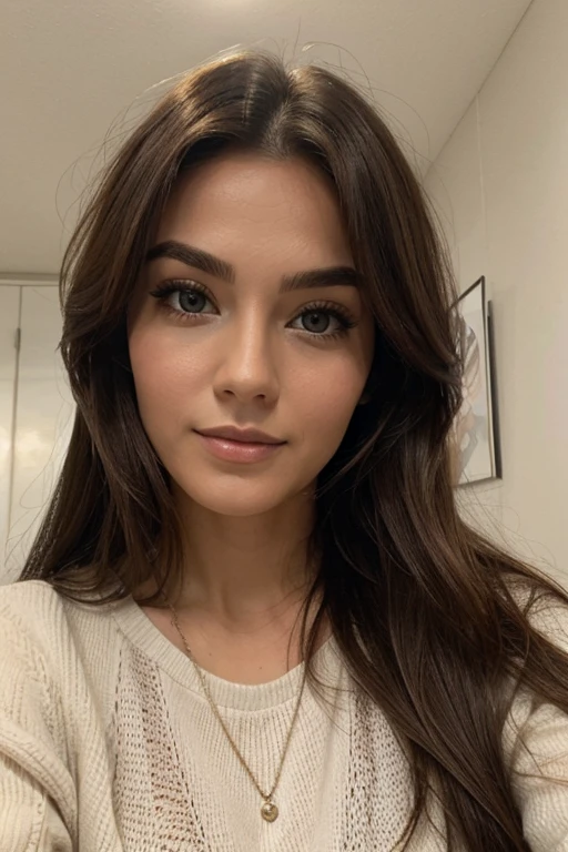 22 Jahre alt, frau, beautiful, nur das Gesicht, Braunes Haar, Lange Haare