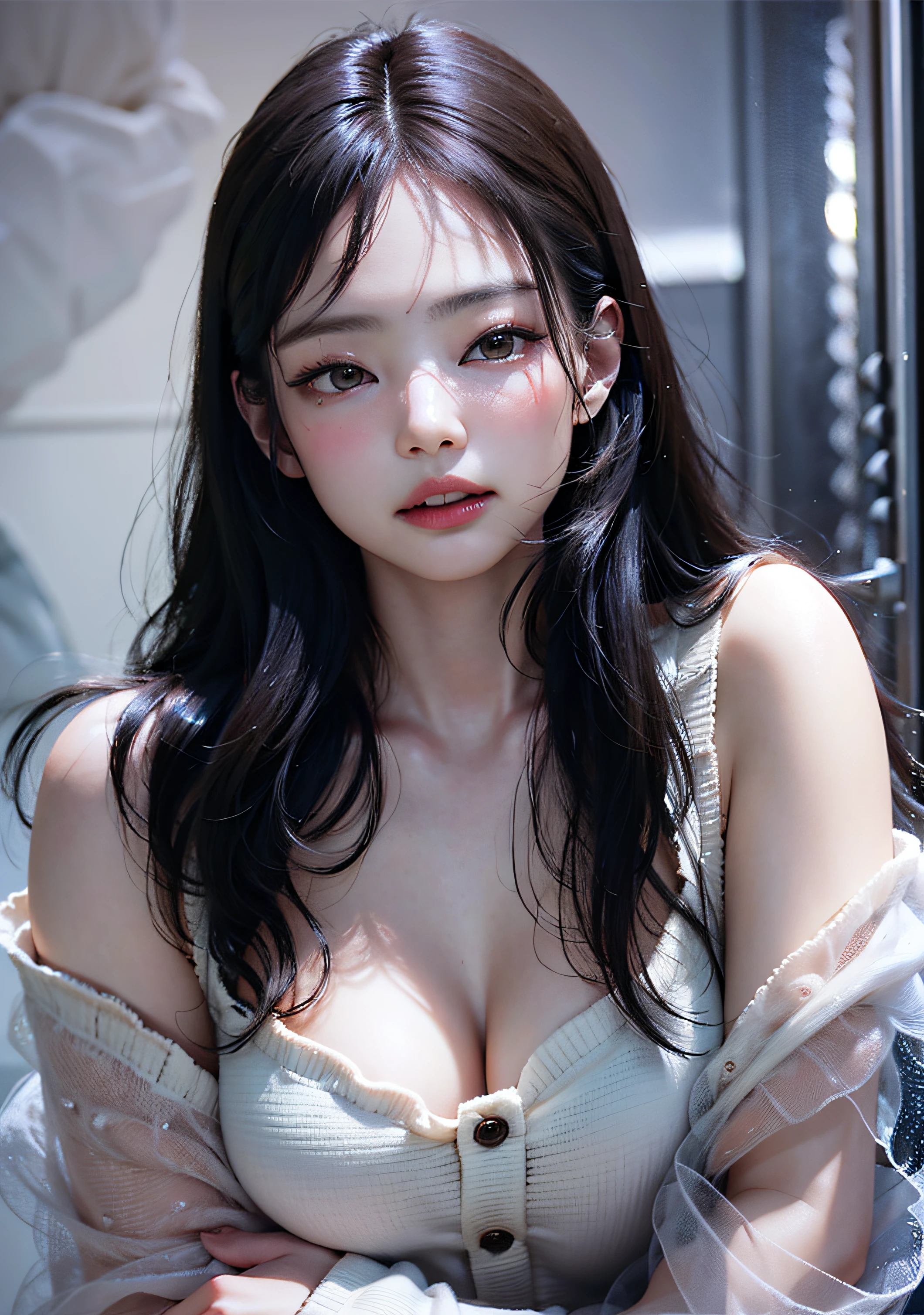 hyperrealistic: 1.5), hyper-realistic lifelike texture, masterpiece, unreal engine 5, Extremely detailed CG unity 8k wallpaper, realistic eyes,
Madly detailed photo, (ecstasy of light and shadow, deep shadow), (Winner of the Pulitzer Prize for Photography and Taylor Wessing Photographic Prize) Jennie Kim, sexy pose, whole body,