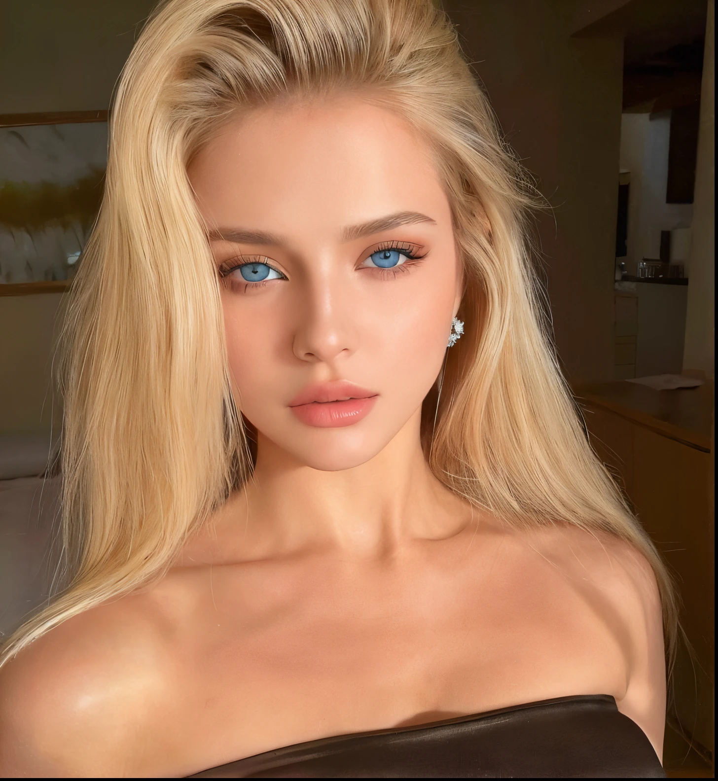 Mujer rubia con ojos azules y un vestido negro posando para una foto, Cara perfecta ), Cabello largo y rubio y ojos grandes, Una hermosa rubia, cabello rubio y ojos grandes, hermosa chica rubia, Yelena Belova, Hermosa chica modelo, cabello rubio y ojos azules, Modelo de Instagram, Cabello largo y rubio y ojos grandes, Cabello largo y rubio y ojos azules, cara extremadamente hermosa