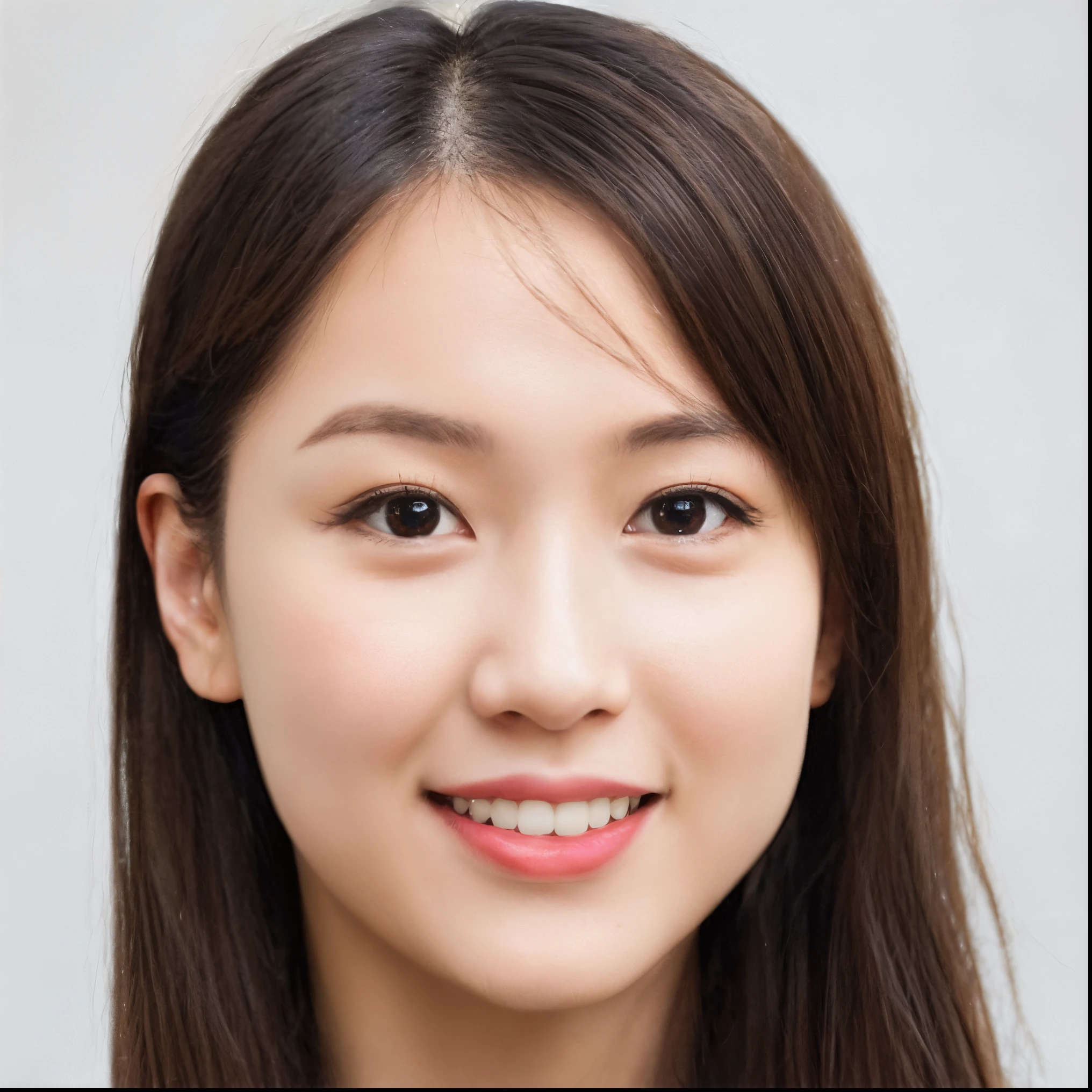 arafed long hair asian woman,A smile on his face, Young and cute Chinese face, Beautiful young Chinese woman, Chinese facial features, Chinese symmetrical face, south east asian with round face, Young asian woman, young woman's face, Gorgeous young Chinese woman, a young asian woman, Young cute asian face, Chinese woman, Asian beautiful face,Height 175cm,Weight 70kg,Wear a white T-shirt,Black wide-leg pants and cotton socks,