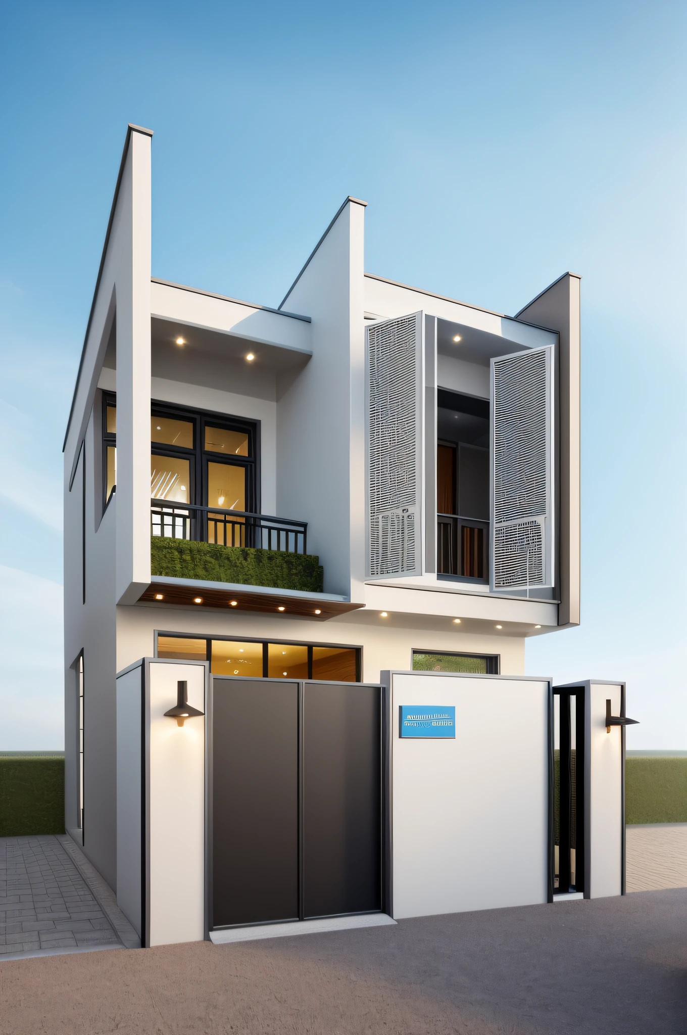 ((( best quality, masterpiece))), (hyper realistic, photo-realistic:1.2), high quality, (daylight:1.2), perfect lighting,
mordenhouse, main material (wooden , glass bancony, stone:0.2 ,white wall , wam white ), building, morden house, modern, dynamic light, daylight