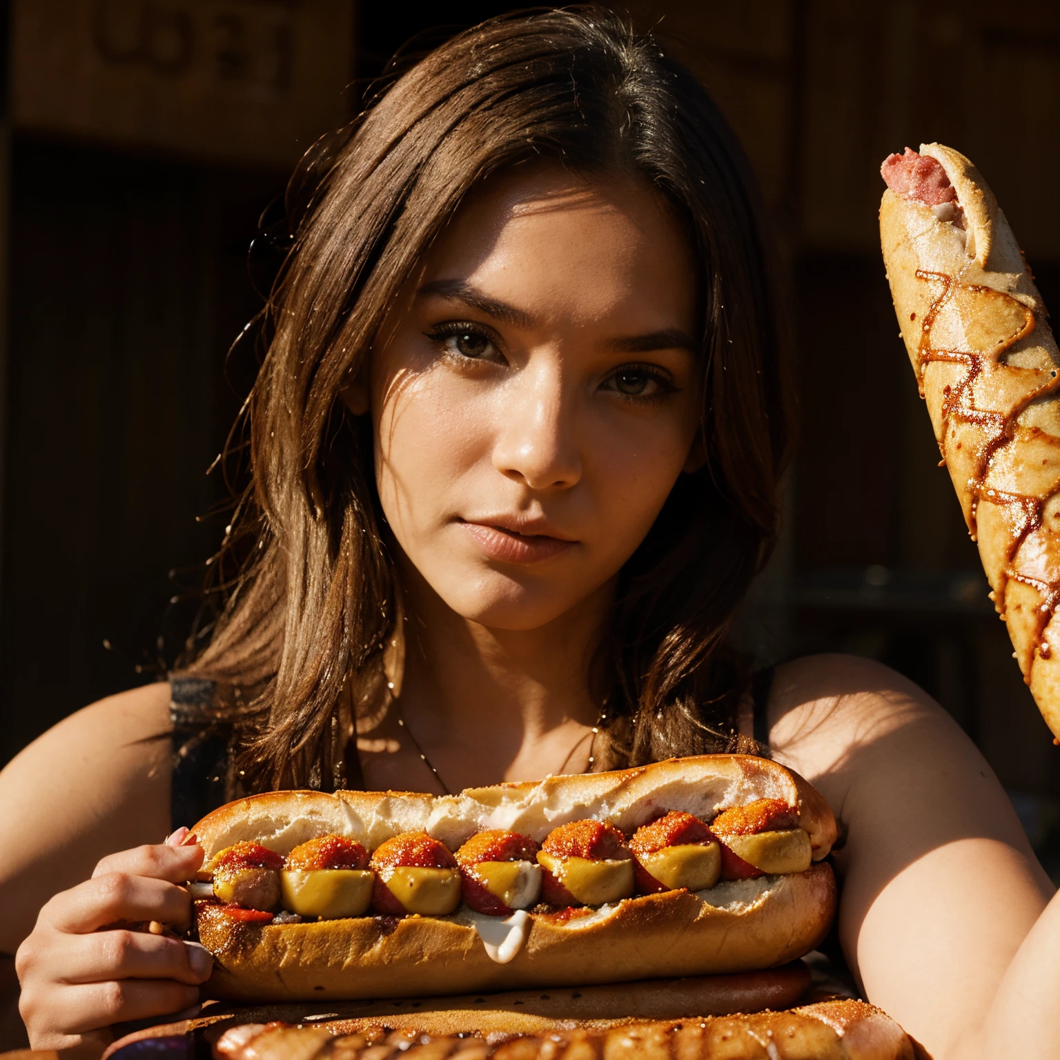 Friend snake and hotdog with face
