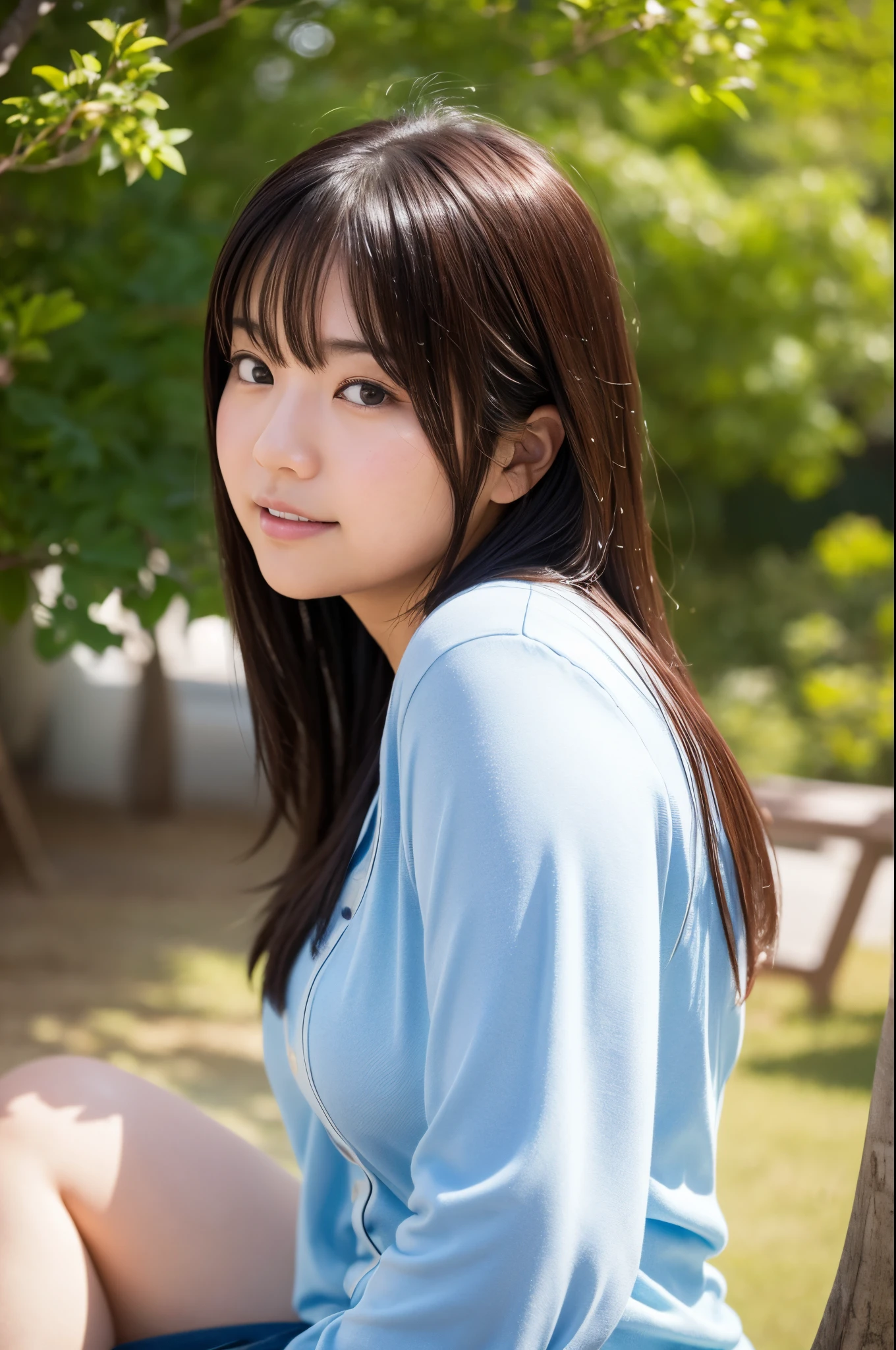 Beautiful chubby Asian woman in Makoto Shinkai style, close up photograph, Photos taken with Canon EOS R5 DSLR camera, 电影灯光, ultra real photo, Complicated details, Her face delicate