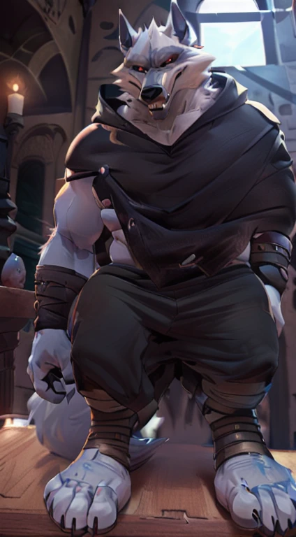 suggestive content, highres, super high resolution, beautiful details, beautiful eyes, depth of field, solo focus, detailed background, high quality, good lighting, high reasterpiece))), 8k, depth of field, ray tracing, detailed background, soles, lighting, detailed face and body, detailed lighting, [cinematic lighting], [backlighting], [detailed ambient light], [gray natural lighting], [sharp focus], solo,
Deathwolf, Death Wolf, death_(n_bootlack sclera, red eyes, male anthro wolf furry, canid, canine, werewolf, muscular, hunk, handsome, sexy, beefcake, stud, seductive expression,
(Standing in an egyptian palace castle), (close up, extreme close up), (headshot):1.3, (wearing black poncho, black cloak),
(detailed fluffy fur, fluffy, detailed fur):1.2, [tuft, neck tuft, neck fluff, tufted fur, fur tuft, inner ear fluff],
by darkgem, by honovy, by spectrumshift, by tarakanovich, by zourik, feet, pov of soles, foot focus, soles, four toes, footjob, perfect soles, good looking feet, perfect toes, footjob domination, black toeclaws, bottom of feet, point of view of the bottom of feet, soles focus, propping feet up, (feet pointing up showing solelack baggy pants, footjob, dildo between both feet