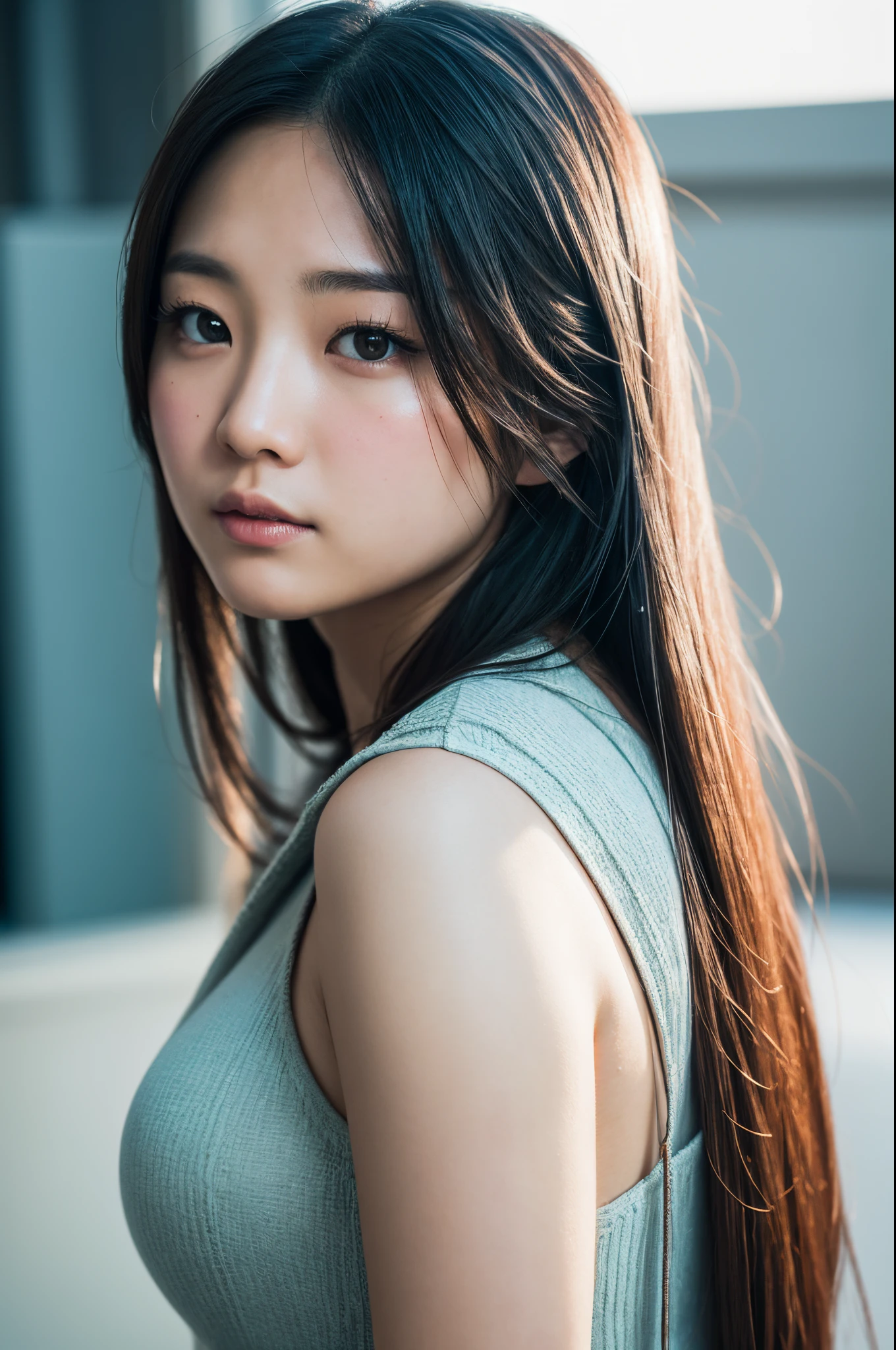 Assassin's creed style,Beautiful chubby asian woman, close up photograph, Photos taken with Canon EOS R5 DSLR camera, 电影灯光, ultra real photo, Complicated details, Her face delicate