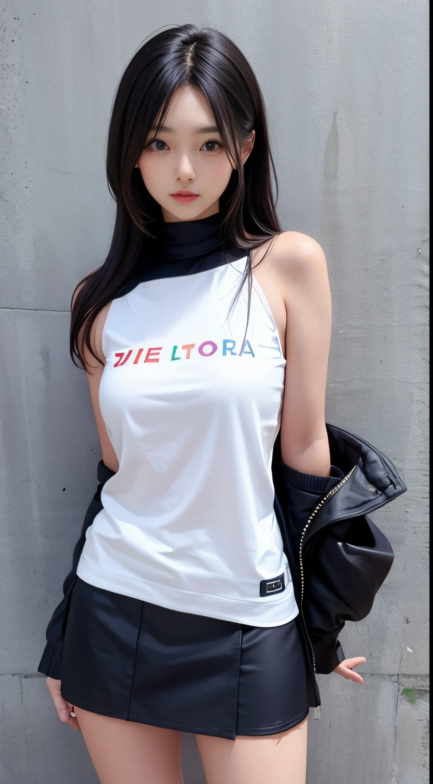 super model、a miniskirt、
