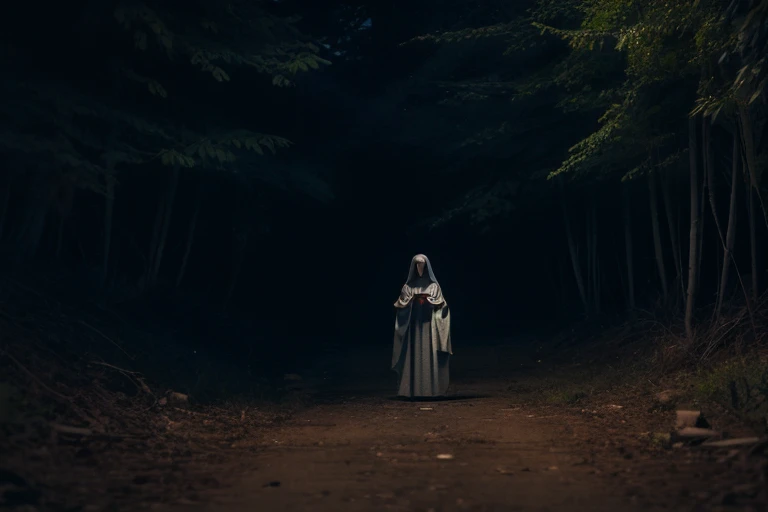 Nossa Senhora guadalupe, sozinha, triste, com anjos chorando, ethereal landscape, ruidosa, horizonte pandemico, espectral, espirito, miasmas, vapores