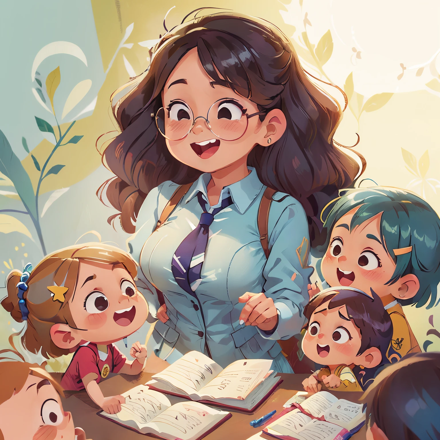 A poster showing the bond between teachers and students
No it should be inspirational
It should show the loving nature of teacher , their selflessness , sharing knowledge and igniting children ,s mind with positivity and knowledge
It should be deep and be like a poster , decorated