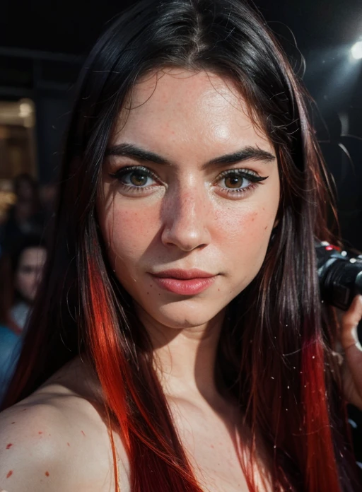 (photorealistic:1.4),8k,(masterpiece), best quality, highest quality, (detailed face:1.5),original,highres, unparalleled masterpiece, ultra realistic 8k, perfect artwork, ((perfect female figure)), narrow waist, skinny,detailed skin, epiCRealism, fcPortrait, in a club