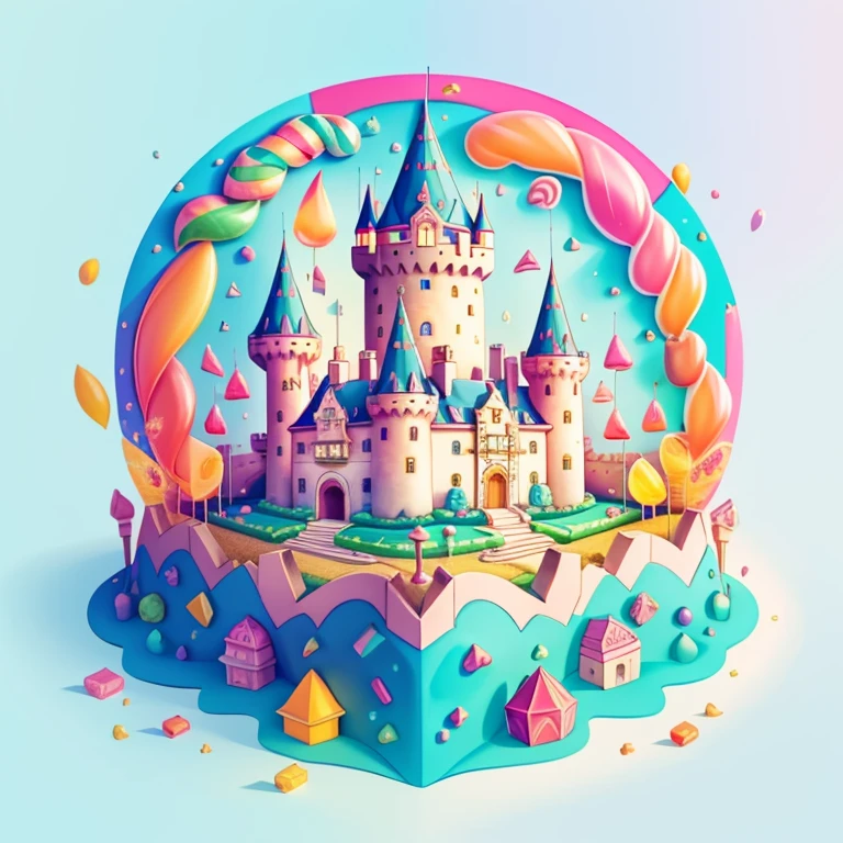 (cute castle with candies) Munchkin, Geometric multidimensional wall portrait, livro de arte, Tchibi,
Yang08k, Beautiful, Colouring,
Obras, of the highest quality, best quality, Arte Oficial, Beautiful and Aesthetic,