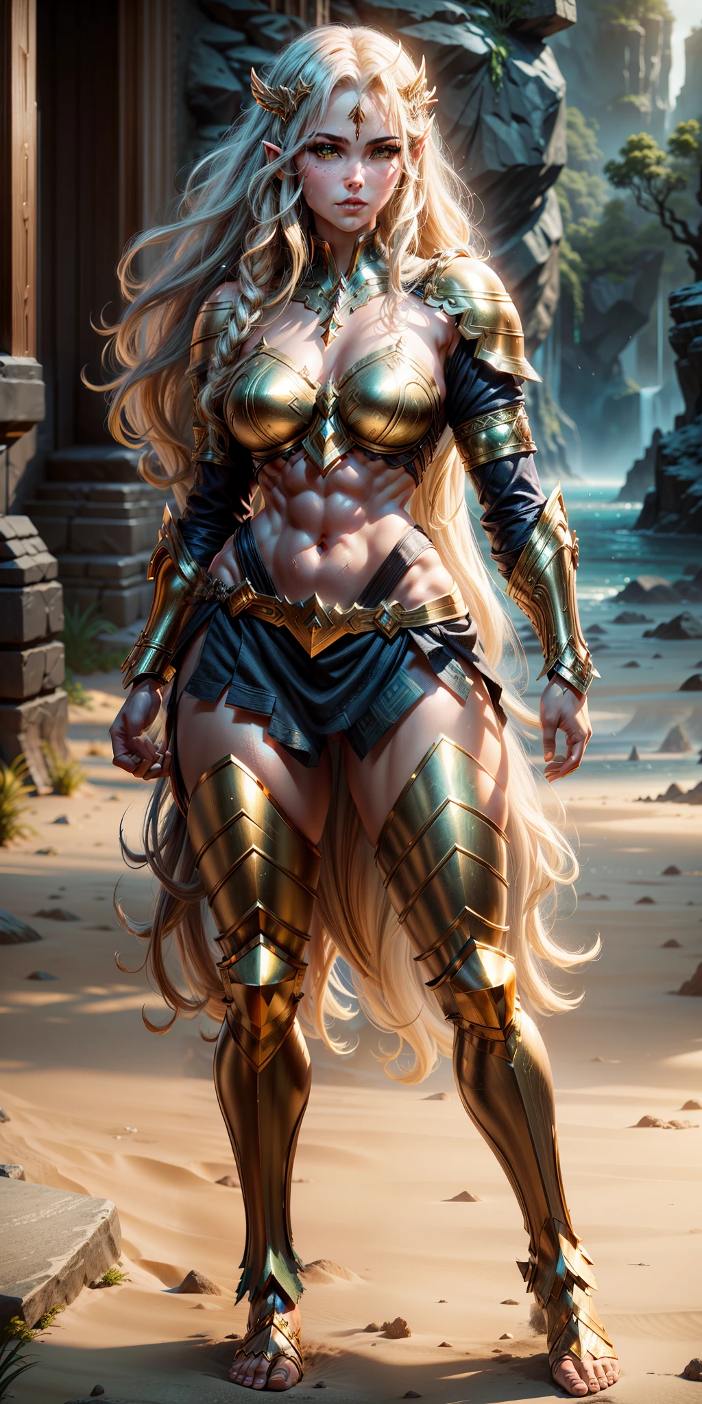 Asgard,valkyrie,Senhora Cavaleiro,Anatomia correta,epic fantasy digital art,tmasterpiece,8k,high-definition resolution,desenho detalhado,Qulidade Superior,, Epic composition, músculous body