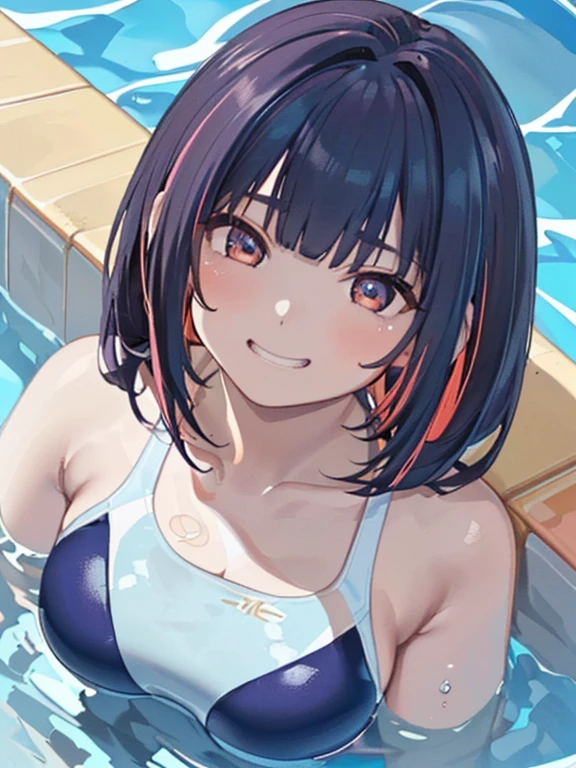 ((masterpiece、top-quality:1.5、a high chroma:1.5、ultra-detailliert、high-resolution illustrations:1.5、Ultra-high-definition CG、8k size wallpaper、offcial art))、((from above:1.8)),(1woman,),(cute face:1.5,cute eyes:1.5)、((face:1.5)),((close to viewer:1.8,face only:1.5)),((Close to the viewer:1.8、only face:1.5))、
(grin:1.3)、(sexy body),((on back:1.8)),((on back:1.8)),,(competition swimsuit:1.5)、,(multicolored hair:1.5), (large breasts:1.5)、(Portrait:1.8),(portrait:1.8),(curvy:1.3)、(Portrait:1.8)
,(Shining amber eyes:1.5),(floating in an outdoor pool:1.5)、(upper body)、