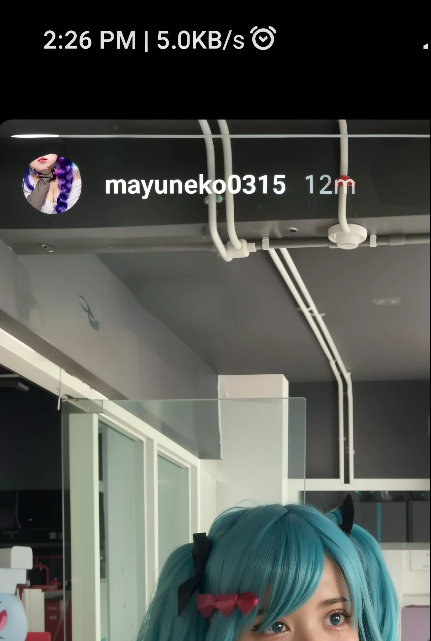 araffe girl with blue hair taking a selfie in a mirror, mikudayo, anime girl , hatsune miku , anime girl with teal hair, anime , with long turquoise hair, anime girl in real life, cosplayer, with teal clothes, with blue hair, anime inspired, pink twintail hair and cyan eyes, anime style, huge tits, half nudes