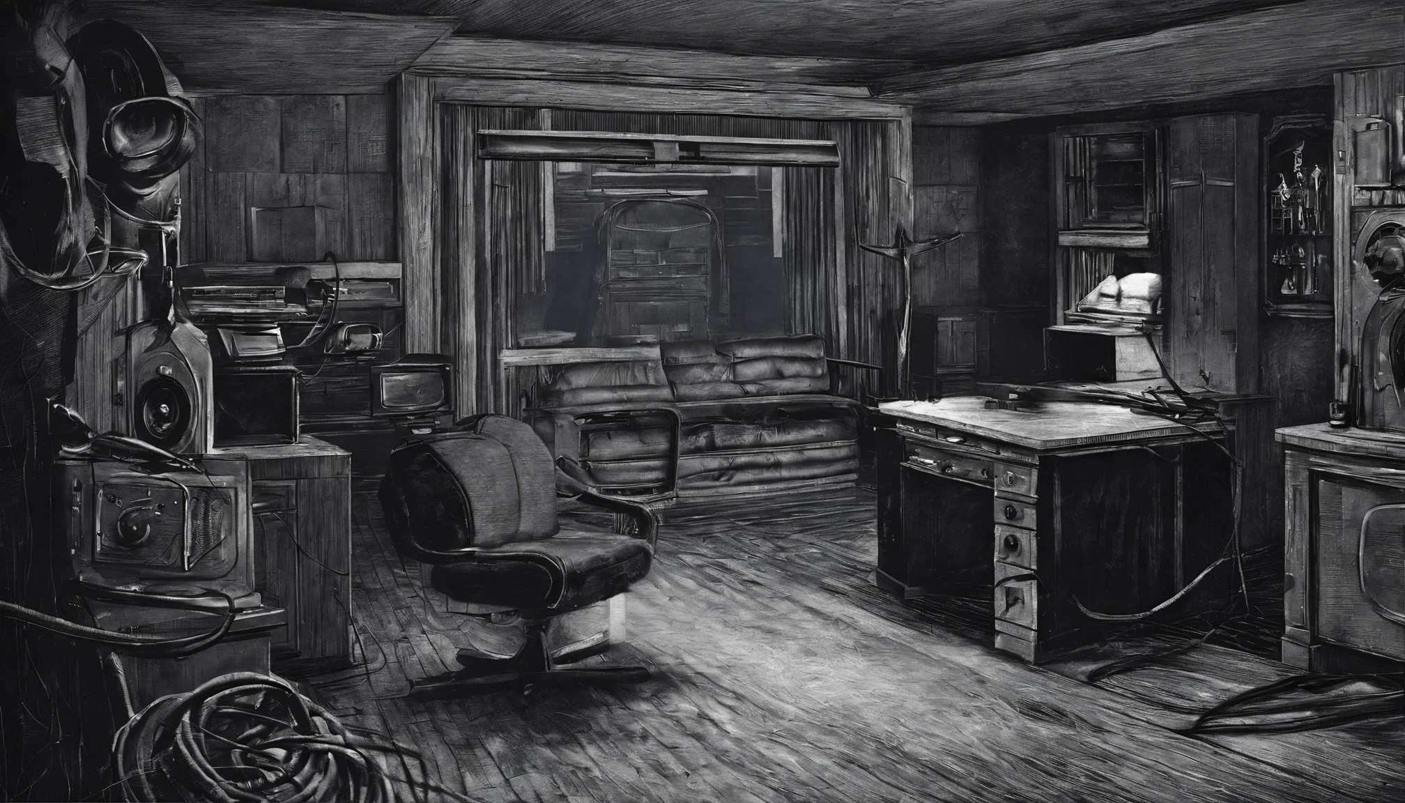 Within homes and buildings, generations of larger, non-portable technologies like radios, TVs and refrigerator units would fill spaces. Tabletops would remain cluttered by landline phones with receivers connected by coiled cords to walls. Rooms would be fitted with abundant outlets, terminals, and charging bays crowded with plugged-in device charging cords.