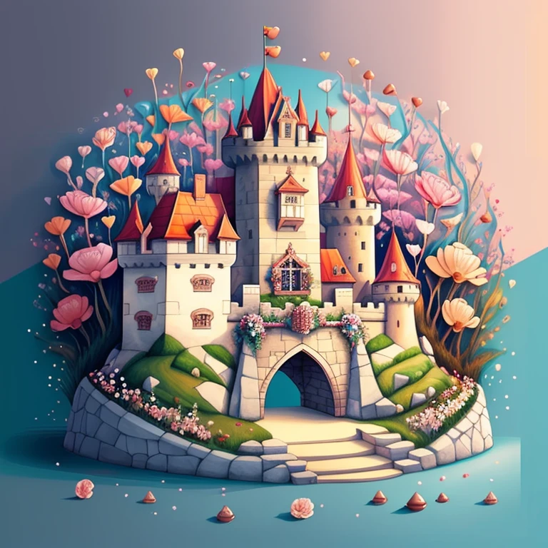 (cute castle with chocolates and flowers) Munchkin, Geometric multidimensional wall portrait, livro de arte, Tchibi,
Yang08k, Beautiful, Colouring,
Obras, of the highest quality, best quality, Arte Oficial, Beautiful and Aesthetic,