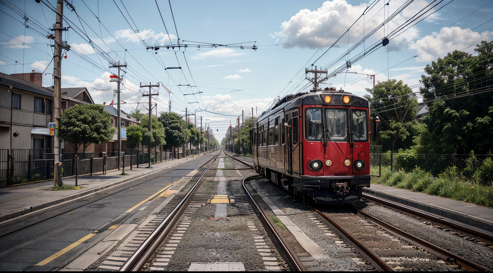 Along transit corridors, railway tracks for trolley systems would embed into paved roads also bordered by endless telephone poles streaming power lines. Electric trams, trains, and factory machines would channel power through exposed high-voltage wires above. Self-contained portable engines would be the only transport free from complete reliance on wired power sources.