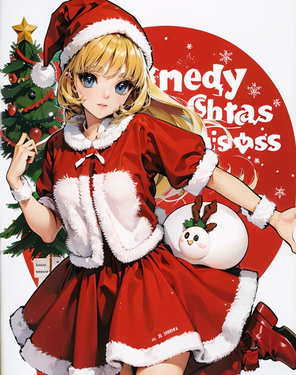 Standing cute、kawaii pose、Christmas、The costume、Cute、Cute look、Puff out cheeks、age19、long