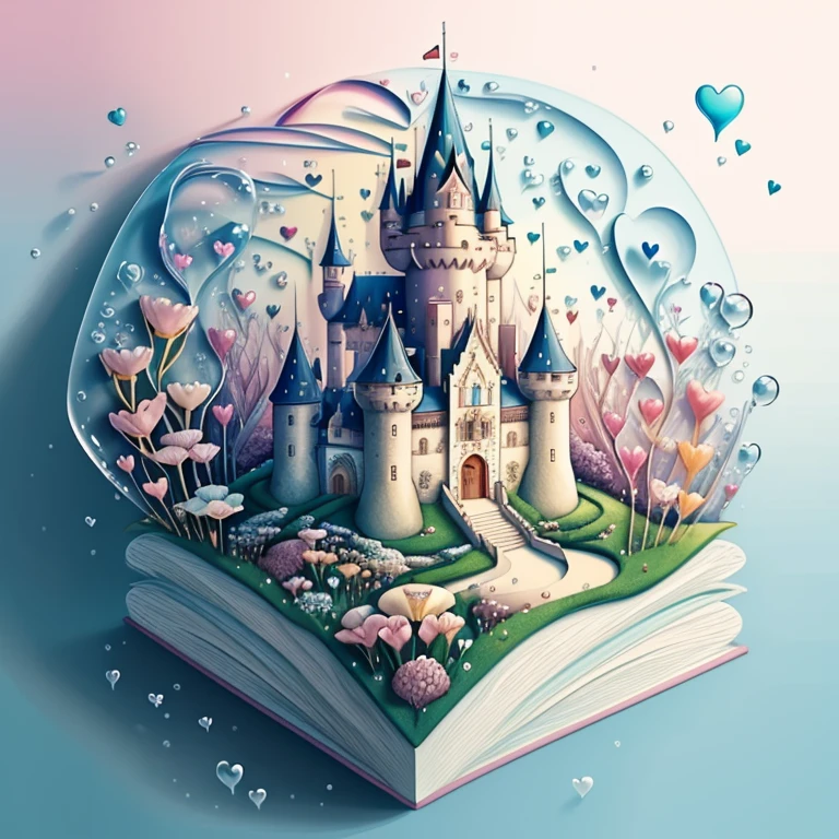 (cute castle with hearts, flowers and bubbles) Munchkin, Geometric multidimensional wall portrait, livro de arte, Tchibi,
Yang08k, Beautiful, Colouring,
Obras, of the highest quality, best quality, Arte Oficial, Beautiful and Aesthetic,