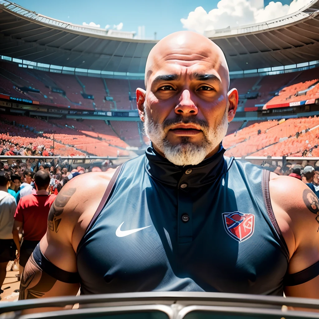 bald Flamengo fan AMIDST his own fans --auto --s2
