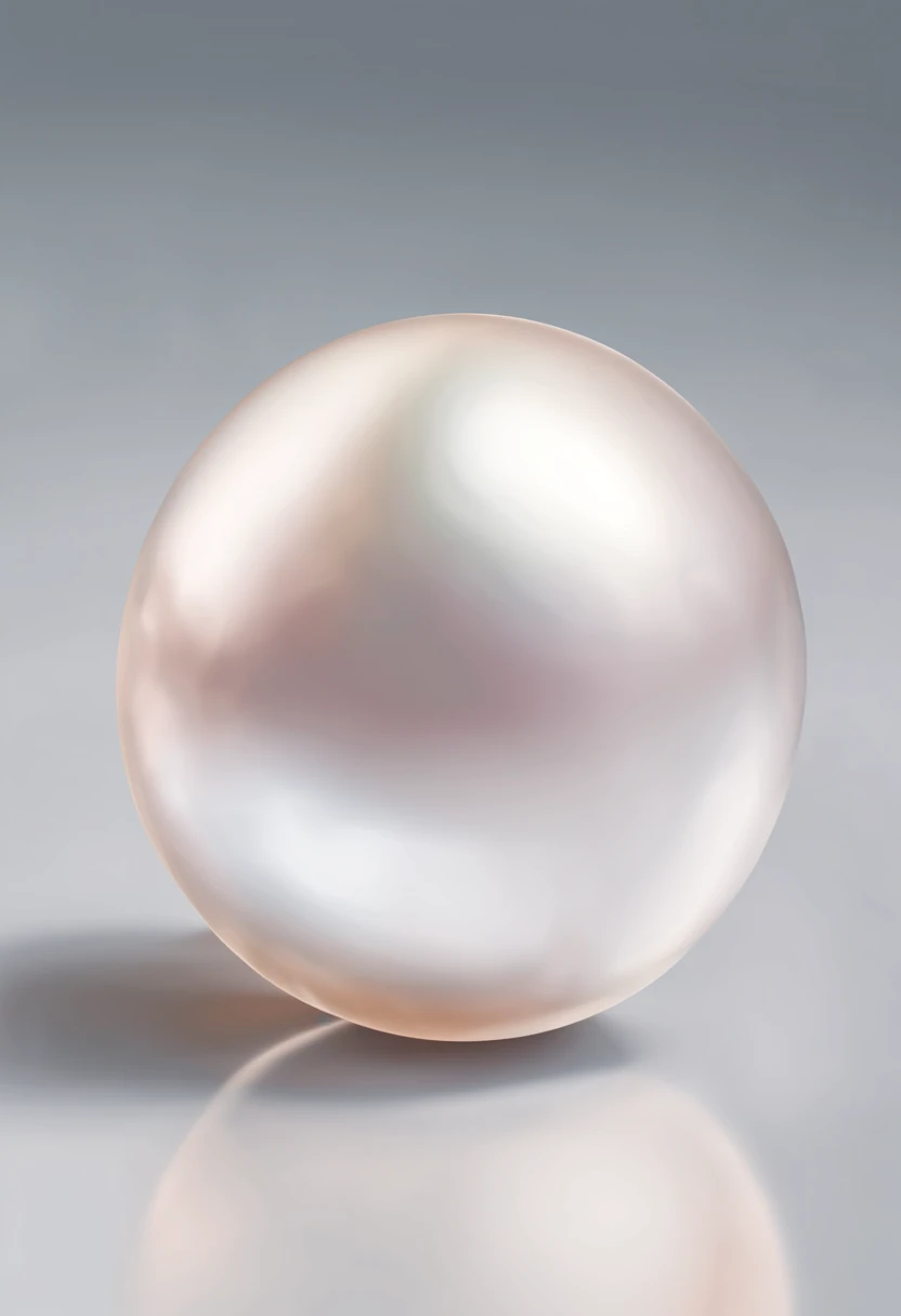 one pearl 3d realistic isolated on transparent background.