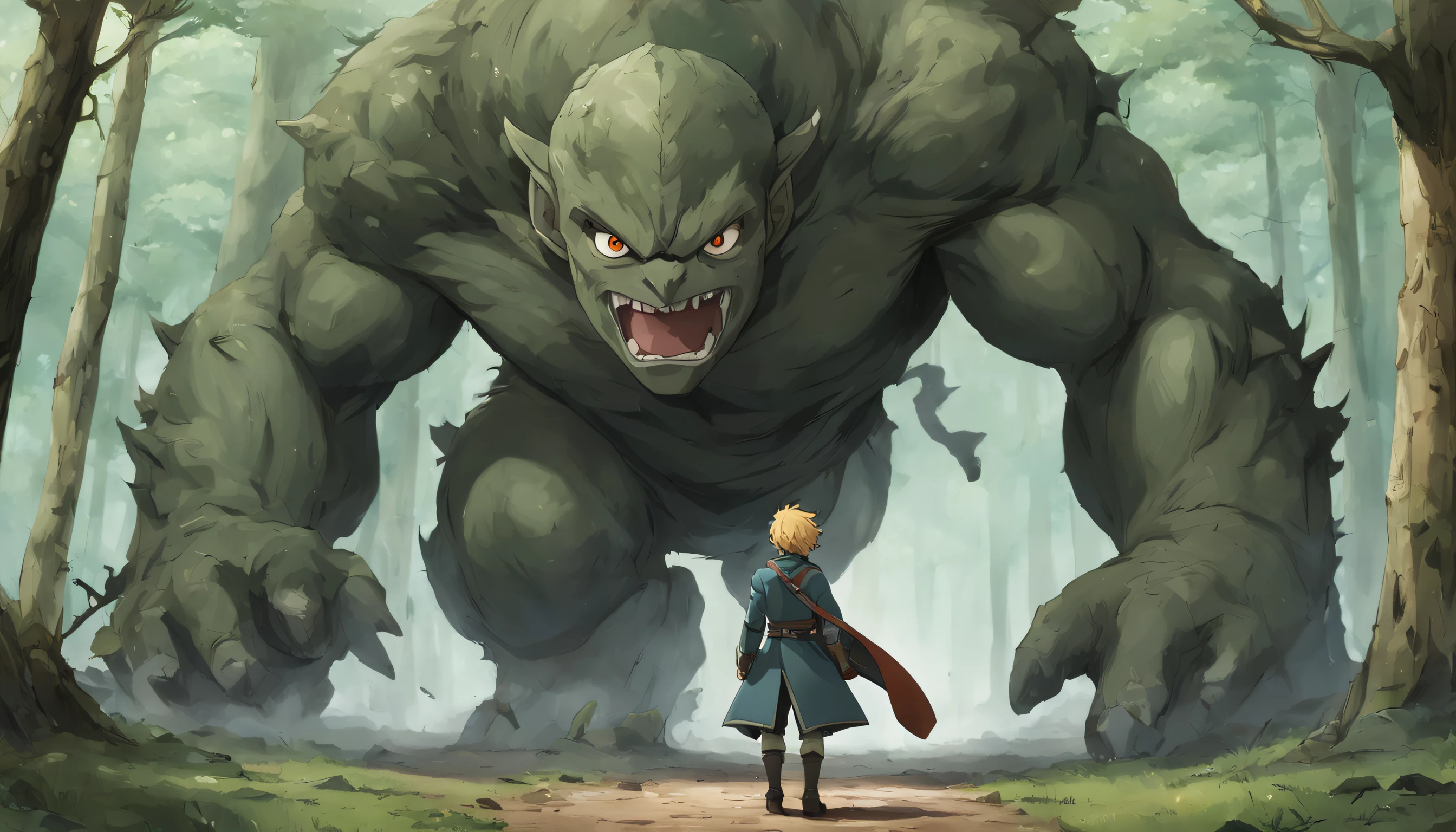 um , from the front towards an ogre, Anime isekai