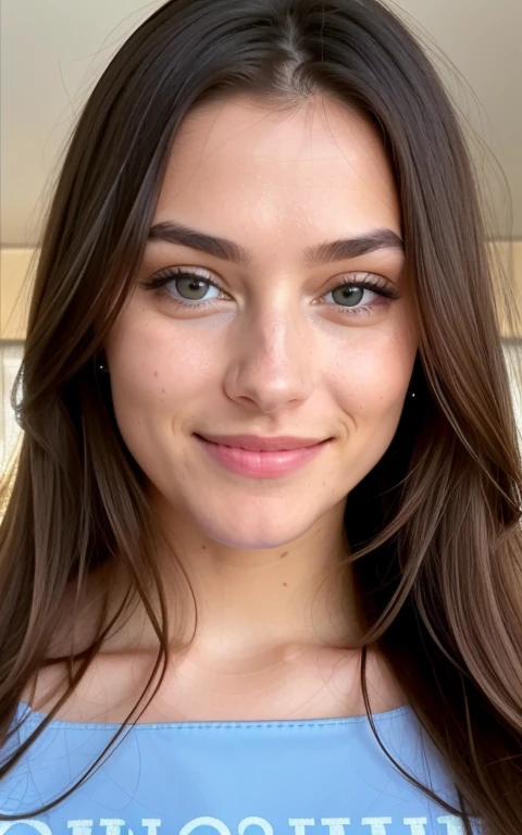 mignonne belle brune, belle poitrine, porte un pyjama entier ,corps entier, angle parfait, Very detailed, 32 ans, Visage coquin, messy long hair, yeux bruns, high resolucion, Masterpiece, Best quality,Intricate details, highly detailed,mise au point nette, detailed skin,realistic skin texture,texture, detailled eyes, professionnel, 4K, sourire, filmed on Canon, 85 mm,faible profondeur de champ,Couleur Kodak Vision, eyeshadow, Extremely detailed, photo_\(ultra\), photoreallistic, Realstic, Post-traitement, max detail, roughness, real life, ultra realist, photorealism, photographie, 8K UHD, photographie, Braless, Pokies