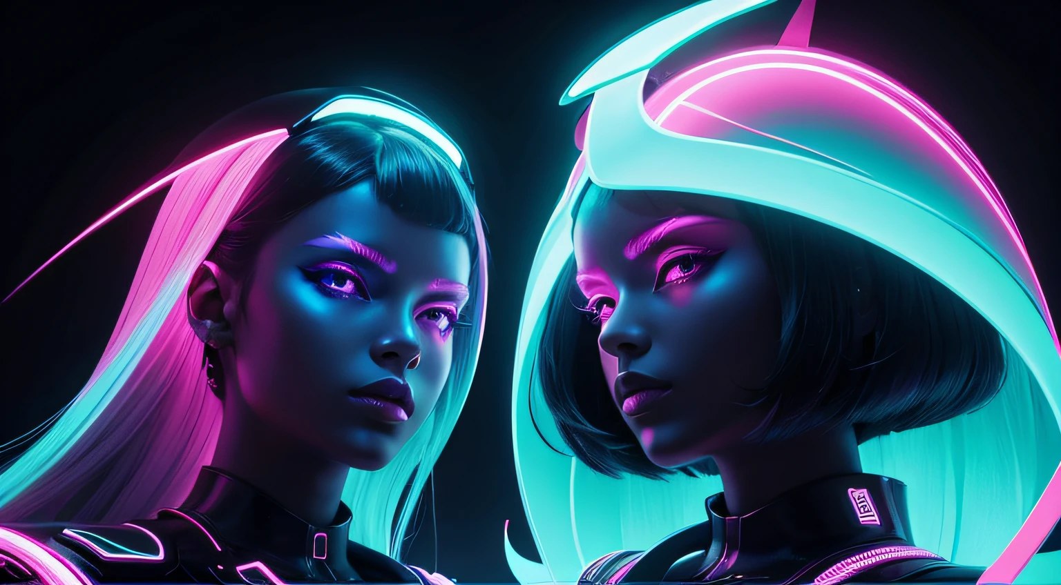 Modern Double Color Futuristic Neon Background