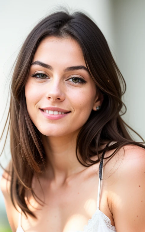 mignonne belle brune latine, corps entier, angle parfait, Very detailed, 32 ans, Visage coquin, messy long hair, yeux bruns, high resolucion, Masterpiece, Best quality,Intricate details, highly detailed,mise au point nette, detailed skin,realistic skin texture,texture, detailled eyes, professionnel, 4K, sourire, filmed on Canon, 85 mm,faible profondeur de champ,Couleur Kodak Vision, eyeshadow, Extremely detailed, photo_\(ultra\), photoreallistic, Realstic, Post-traitement, max detail, roughness, real life, ultra realist, photorealism, photographie, 8K UHD, photographie, Braless, Pokies