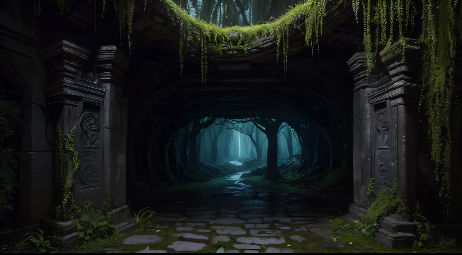 (best quality,4k,8k,highres,masterpiece:1.2),ultra-detailed,(realistic,photorealistic,photo-realistic:1.37),underground stone tunnel with Mayan glyphs,discovered in rainforest ruins,path lit by red torchlight,ancient mystery,shadowy atmosphere,imposing architecture,hidden secrets,mysterious vibe,dark shadows,faint echoes,ancient wisdom,mysterious symbols,cryptic writings,sacred passage,overgrown vegetation,damp moss-covered walls,weathered stone carvings,enchanted ambience,thick vines,impressive stone pillars,temporal portal,forgotten history,hidden treasures,solemn aura,whispering whispers,subterranean realm,distant archeological discovery,curious explorer exploring,shimmering torchlight,mystical aura,constantly shifting shadows,sense of adventure,mythical tales,silent footsteps,faint whispers of the past,cljs(prompt)