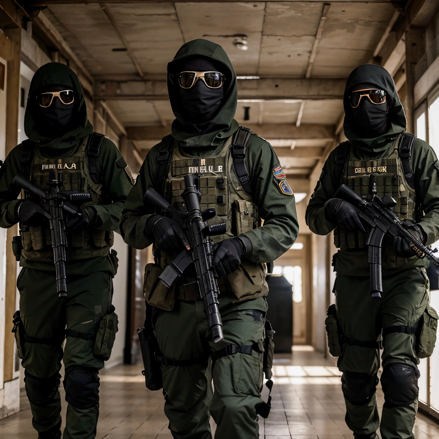 8k , quality, Artwork,arme , fusil d'assaut FAMAS,Special Forces, masque, lunettes