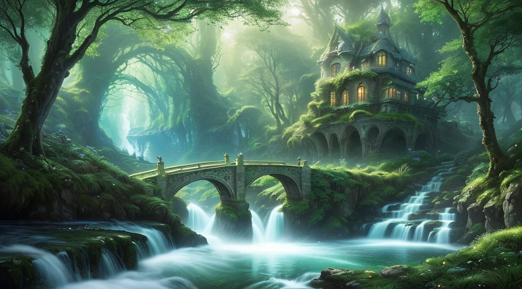 (Best quality at best,4K,8K,A high resolution,tmasterpiece:1.2),ultra - detailed,(actual,realisticlying,Photorealistic:1.37),big breasts enchanting,serene,magical,Obsessed,artistic,Touching,dream-like,unique,bridge over river,Flowing water,Whimsical,lmaginative,Fairytale,vivd colour,It's like a dream, Ethereal,illuminated,glowing,softlighting,natural soft light,glittery,Fantasy realm,sparkling river,Elegant,arched,Architectural marvel,exquisite curve,A majestic,rethink,peacful,Calm, Magical atmosphere, Charming atmosphere, Surreal, mito, Fascinating, attractive cleavage, ethereal mist, Misty, suspending, Exquisite, iintricate, and harmonious, Lush greenery, the lush vegetation, mossy, Quiet environment, Sparkling, Twinkling stars, Magical light, Otherworldly, mysterious air, awe-inspiring, Ethereal landscape, dream-like, Surreal, stunning views, Bridges as passages to another world, A bridge between two realms, vivid imagination, Fantastic escape, evokes a sense of wonder, journey of imagination, Whimsical adventures