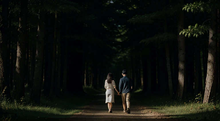 A couple playing emotional hide-and-seek, with one person disappearing when things get tough
- The couple stands in a dense forest, surrounded by tall trees and twisted vines. The woman calls out to the man, but he's nowhere to be found. She searches desperately, but he's vanished into thin air. The trees seem to close in around her, symbolizing the suffocating feeling of being abandoned.