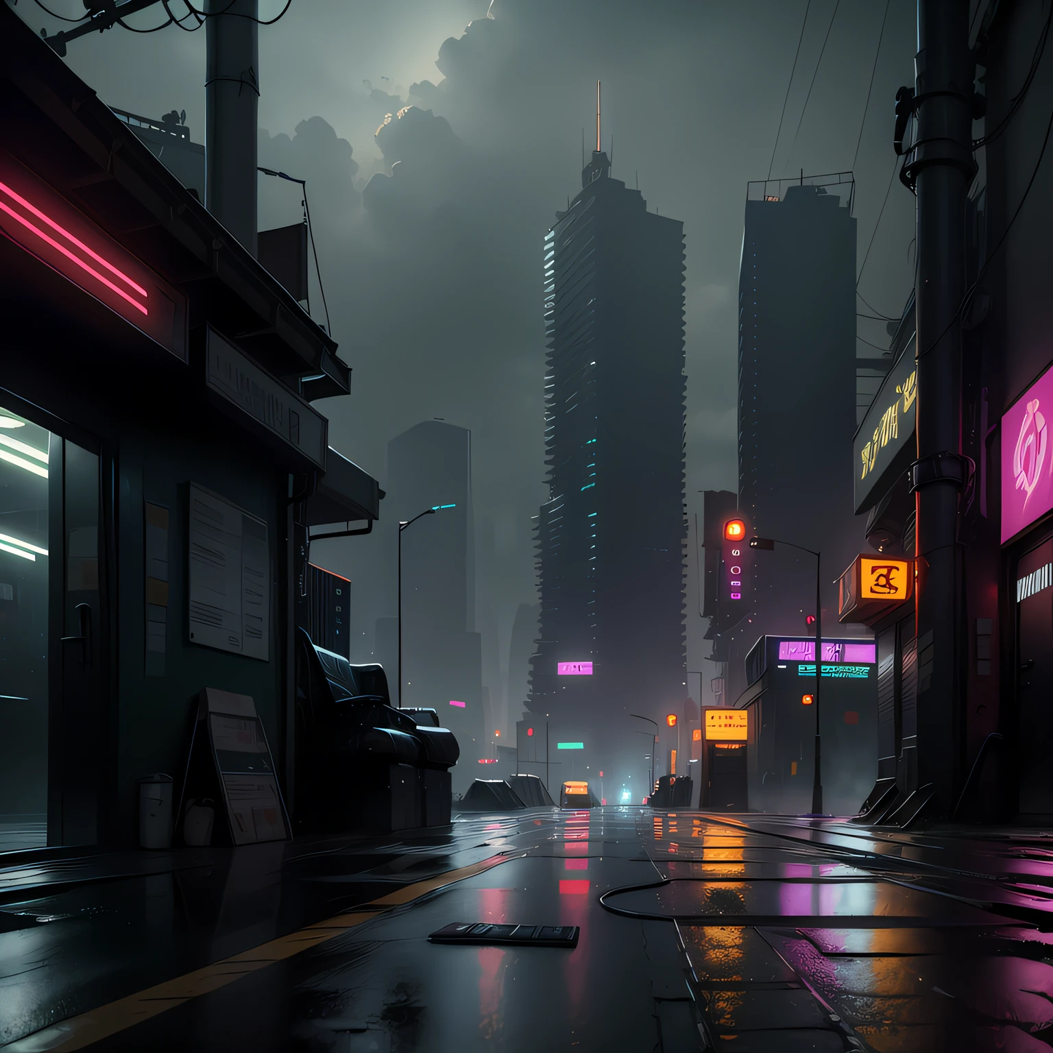 Estilo realista,perssonage cyber punk,Neon light,noite chuvosa,Desesperado e deprimente,Cidade Industrial,super detalhamento,8k,preciso,Melhor qualidade