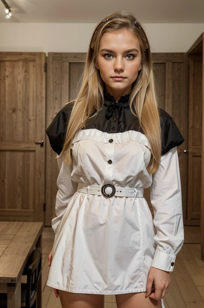 ((best quality)), ((Meisterwerk)), (Detailliert), Perfektes Gesicht, 1.1, Hochdetaillierte Gesichts- und Hautstruktur, Detaillierte Augen, Anna Björn a 21 year old blonde swedish girl, full body pictures in museum, cute clothing, cute makeup, aesthetic instagram pictures