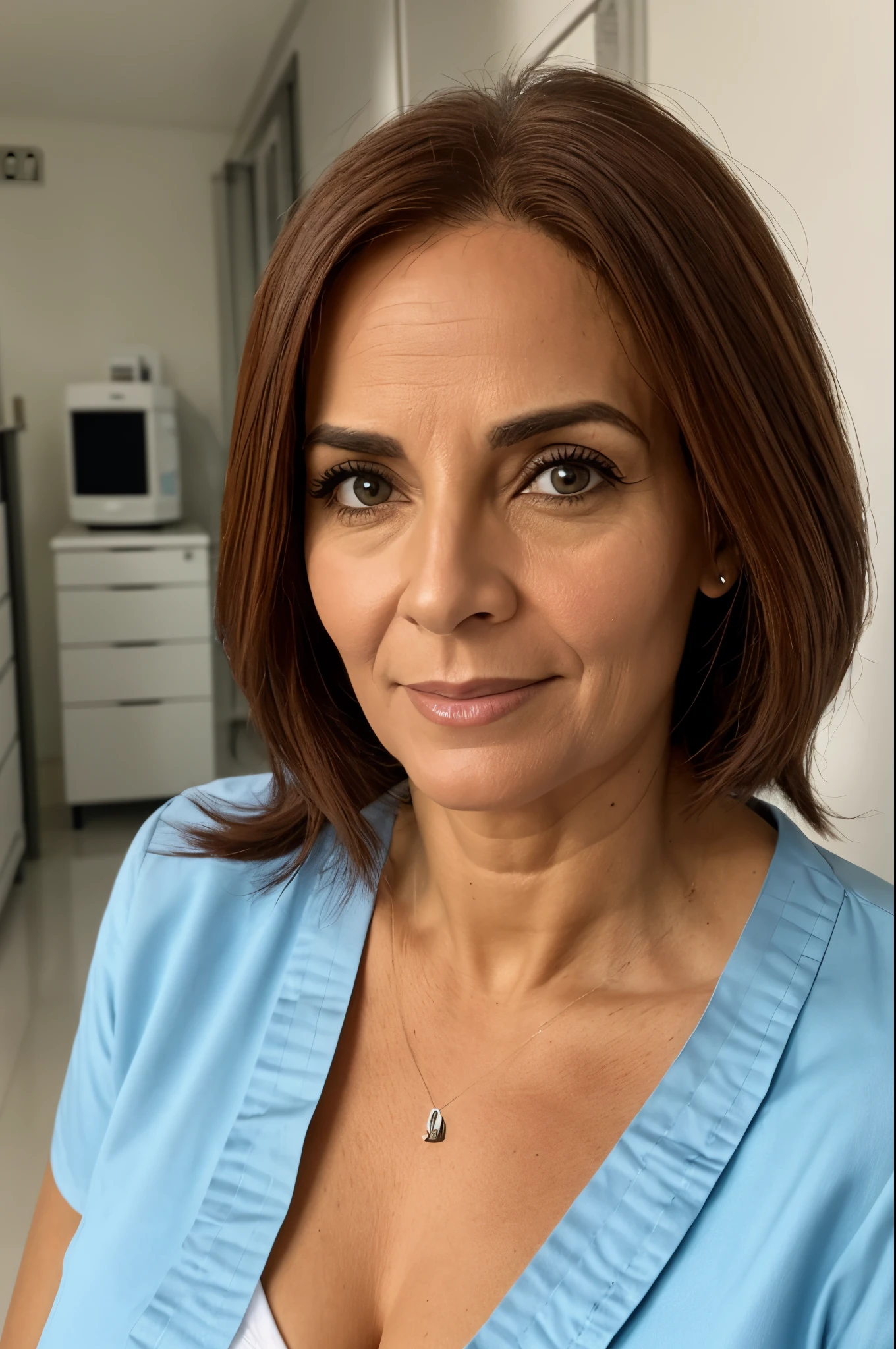 Preciso de uma imagem que seja o rosto de uma Doutora Indiana de 37 anos que seja referencia que esteja no hospital trabalhando
