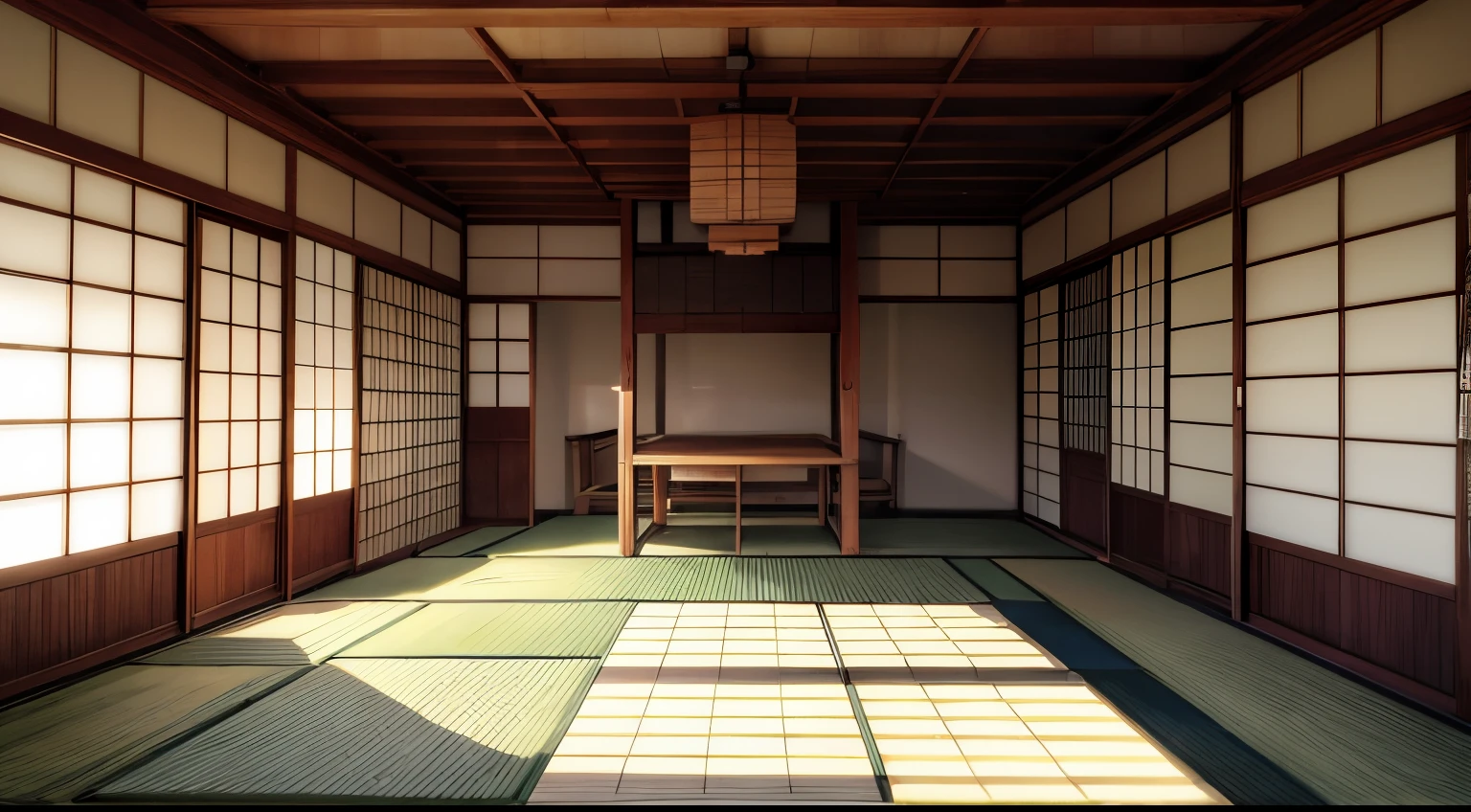 inside a japanese wooden house