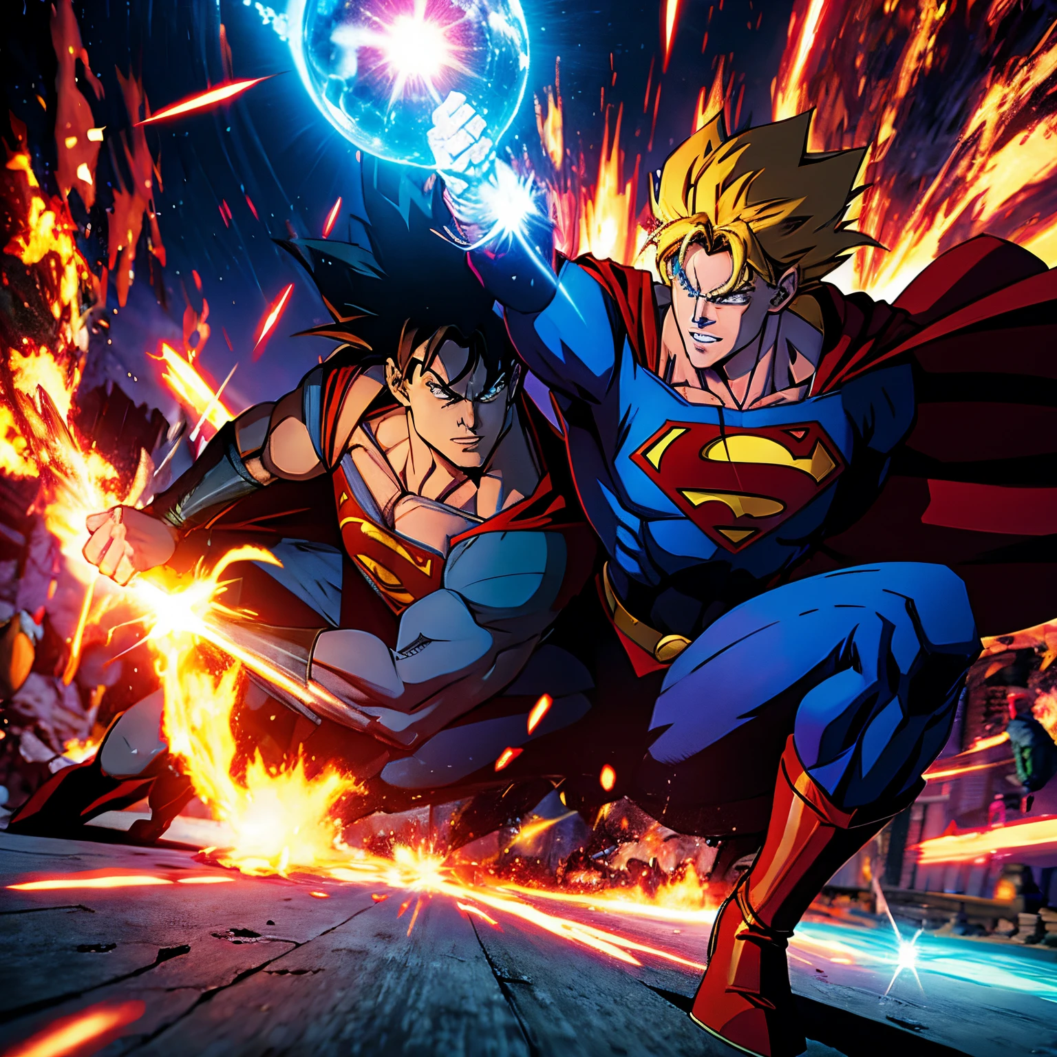 Villain Goku vs Superman