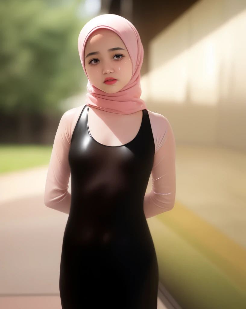 (((HIJAB MALAY GIRL))), masutepiece, High quality, UHD 50K, Realistic face, Realistic skin feeling , A Japanese Lady, 8 years old, Little Girl, Very cute and baby-like face, (((FLAT CHEST))), (MATRIX WORLD), ((look In front  at the camera and SADNESS)), (((LITTLE GIRL))), (((CUTE GIRL))), ((PINK NIPPLES)), ((TRANSPARENT)), ((RED LIPS)), ((LACE)), ((TRANSPARENT)), ((PINK LEATHER)), ((Chubby )), (((TEARS))), (((HEAVY BREAST))).