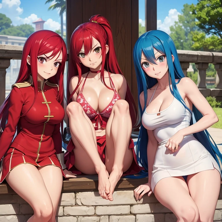 Erza scarlet, Lucy heartfilia, Wendy Marvell feet