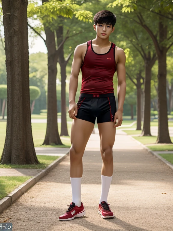 teenagers , very young , light-skin , wearing an dark red sexy underwear, tmasterpiece,k hd,the feet,Transparent sports vest,semi transparent,black long socks,The barefoot , red colour , handsome and cute , extreme cute boy , white skin , dark red underwear boxers shorts , extremely tall and cute boy ,oppa model , handsome model , full body , dark red boxers underwears short shorts , black socks , white light-skin , Chinese model , young boy , white skin , handsome and extremely cute , red boxers underwear shorts , long black socks , handsome model , at the park , jogging , model oppa , long legs , jogging , running , high knee black socks ,black long socks , stand up , extremely tall , extremely high , red underwears , red sports underwear , long black socks , clean and white legs , Chinese model , extremely long legs , looking at the camera , clean and white thigh , heavy bulge , kid face , b , wearing red underwears boxers , light and white skin , Chinese model , strike a pose , sexy pose , flexing pose , show off his handsome pose