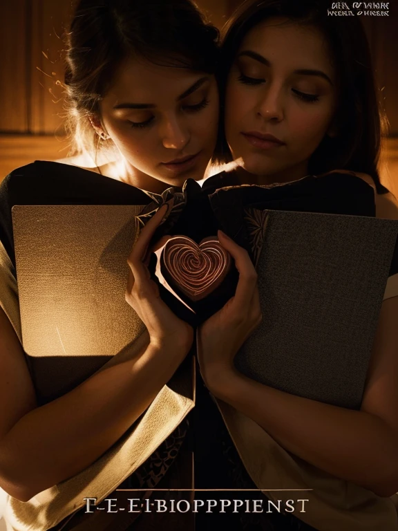 “Create an impactful cover for the e-book &#39;Love or Dependence. Visually represent the duality of these feelings using elements such as intertwined hearts and subtle chains. Use a color palette that conveys warmth as well as darker nuances. The title font should be elegant and express the complexity of the topic."