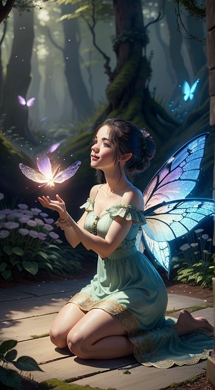 The prompt for generating a high-quality image of "a village of fairies" is as follows:

A magical village of fairies,(best quality,4k,8k,highres,masterpiece:1.2),ultra-detailed,(realistic,photorealistic,photo-realistic:1.37), enchanting, vibrant colors, dreamlike scenery, whimsical atmosphere, sparkling fairy dust, gentle sunlight, lush greenery, shimmering flowers, petite fairy houses, intricate details, delicate wings, ethereal beauty, playful laughter, mystical energy, dainty pathways, moss-covered trees, glowing mushrooms, mystical waterfalls, charming bridges, dancing fireflies, magical glow, joyful celebrations, magical creatures, joyful interactions, enchanted aura, mesmerizing landscapes, joyful mischief, secretive hideouts, hidden treasures, enchanting music, ethereal grace, whimsical poses, magical encounters, a sense of wonder, joyful harmony, blissful tranquility, fantasy-inspired art style, vibrant and pastel color palette, soft and warm lighting.

Remember to remove the numbering and explanations while providing the prompt.