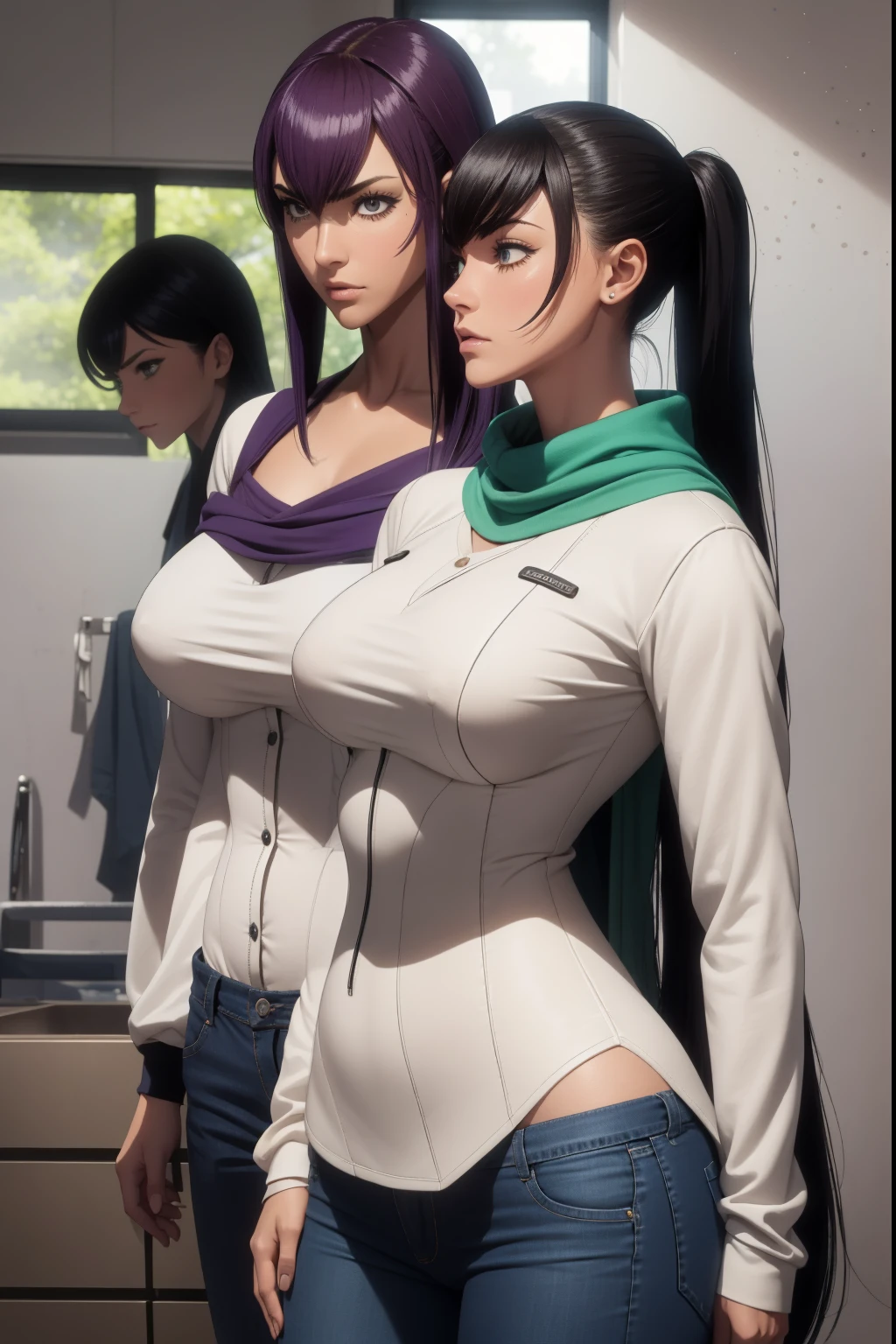 MILF, 2chicas, pechos grandes, pechos gigantescos, pechos enormes, hembra madura, senos pesados, pelo corto, cabello plateado, hembra de piel clara, Camisa morada, Camisa gruesa, Bufanda violeta, ojos naranjas, grande, Curvilinear waist, Pechos apoyados en los brazos, brazos debajo de los senos, bordes del sujetador en el vestido, escote , en el parque de la ciudad, pechos llenos, Breasts bigger than head, Cara Madura, curvy female, muslos gruesos, hembra voluptuosa, Vaqueros de cintura alta de cuerpo completo, jeans gruesos, Pantalones rotos, guantes delicados, Aparece la correa del sujetador, senos suaves, los senos se presionan uno contra el otro, Enfoque femenino, Mom's Breasts, Mom, Madre e hija, Sujetador rosa, coloured hair, muchos peinados, siendo un, pantimedias con bragas colgantes, looking at eachother, con su boca besando uno de los pechos