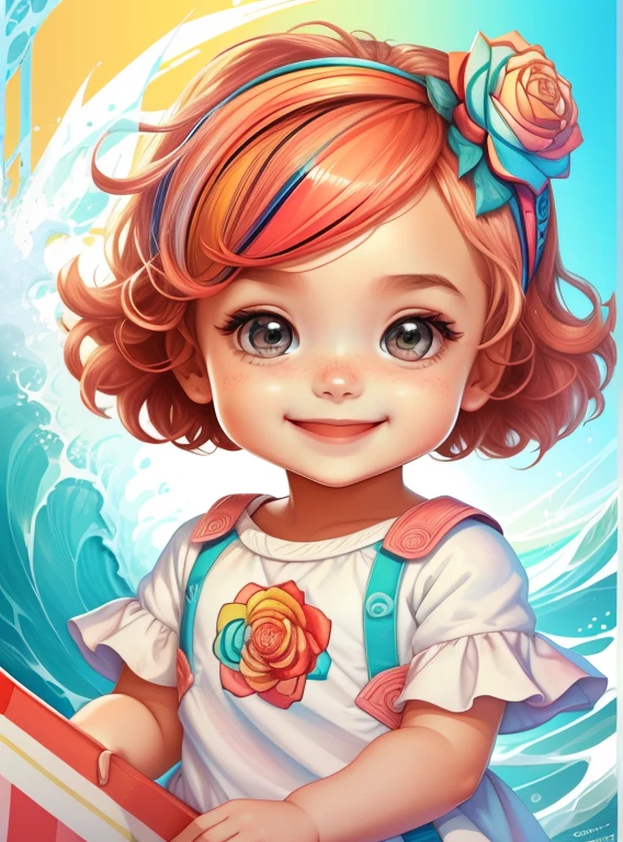 ((|) (cute baby girl smiling with a beautiful surf board) stylized identical to 1940 |)), acolchoamento ,multidimensional geometric wall PORTRAIT, arte, Chibi,
Yang016K, lindo,(( Predominant red coloration ,rosa e branco))
Primary works, qualidade superior, melhor qualidade, Arte Oficial, Lindo e Estetaduardo Kobra acolchoamento ,multidimensional geometric wall PORTRAIT, arte, Chibo,detalhes