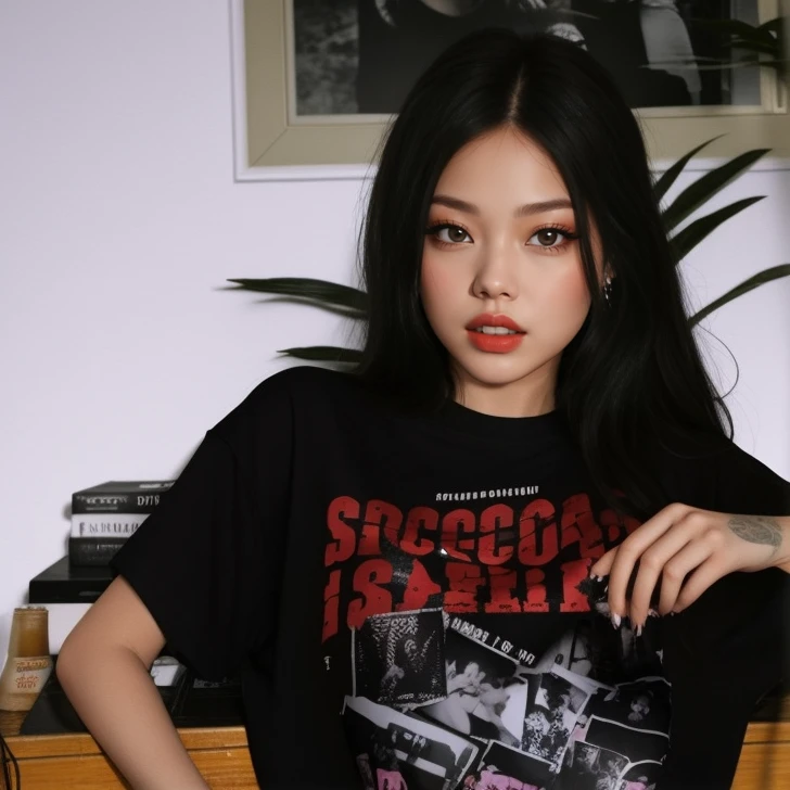 Jennie, camiseta de rock, jennie Black pink