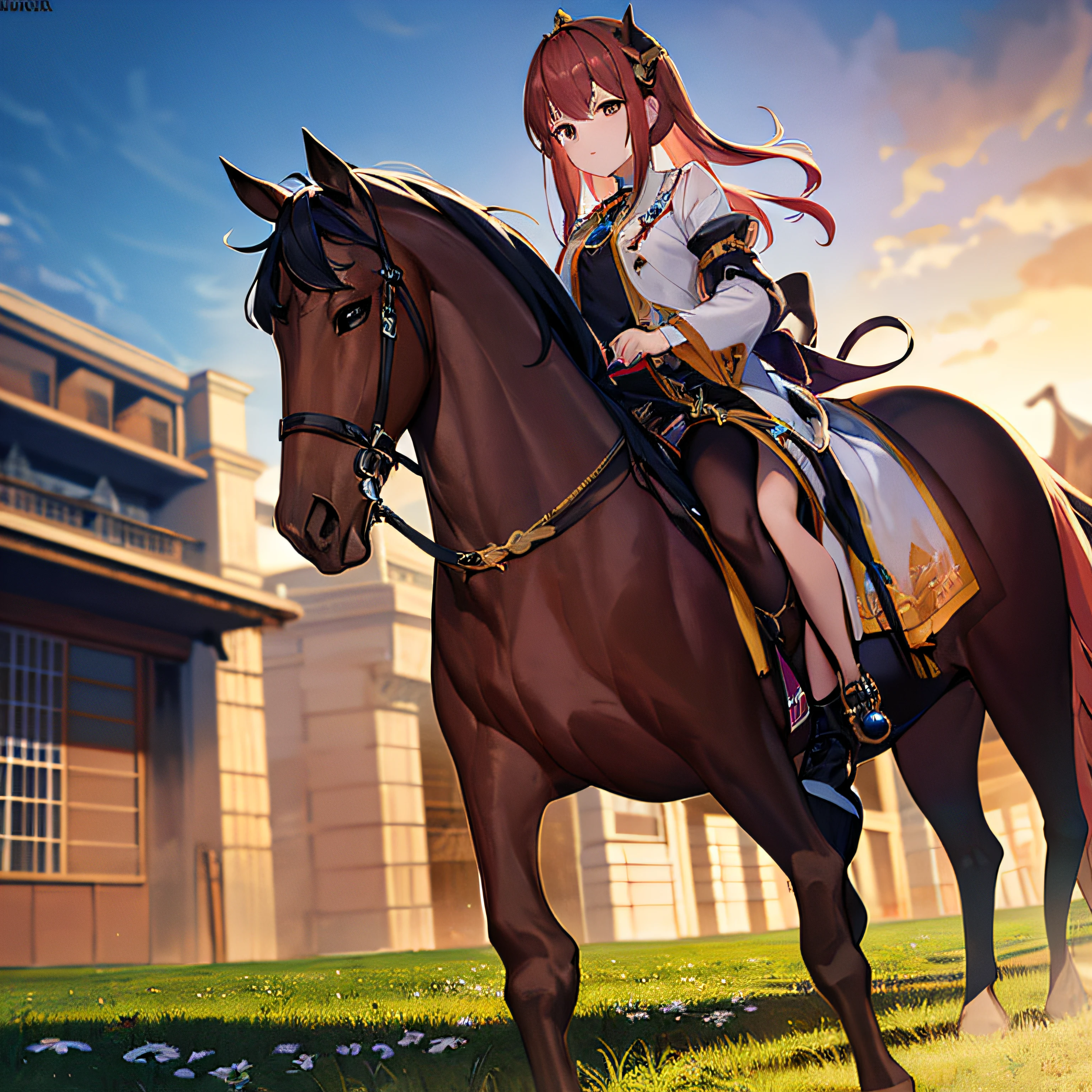 cola de caballo trenzada, flequillo diagonal, Sanpaku, surrealismo, anime, Vista en primera persona, 8k, Super detail, UHD, Obra maestra, alta calidad, La mejor calidad