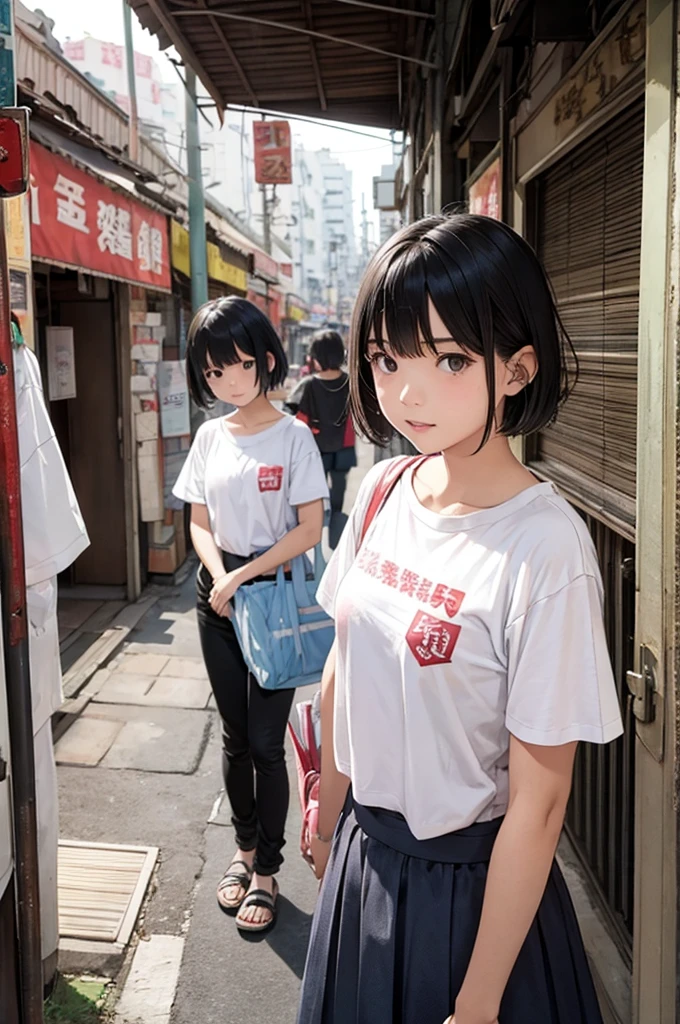 Kowloon City、living、teens girl、short-hair