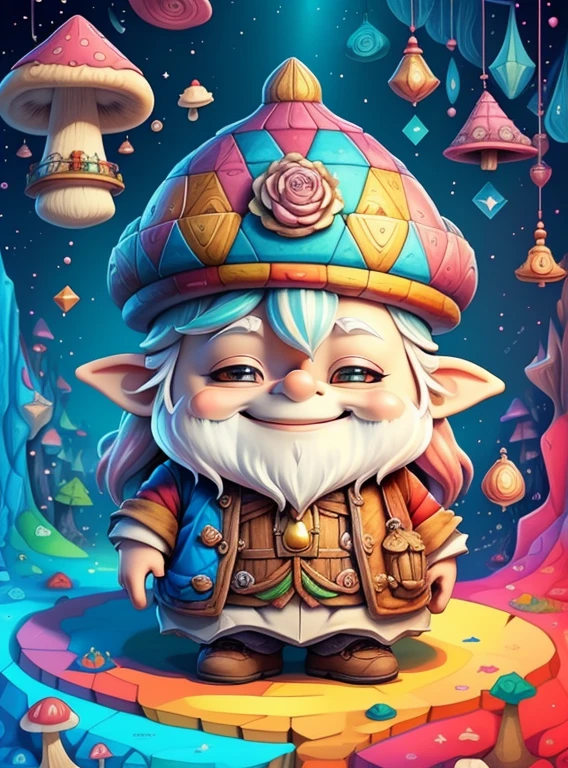((cute gnome smiling with mushroom house)) - Criador: Walt Disney2023) ), ,, ( Walt Disney acolchoamento ,multidimensional geometric wall PORTRAIT, arte, Chibi,
Yang08k, lindo, Colouring,Rose
Primary works, qualidade superior, melhor qualidade, Arte Oficial, Beautiful and Aesthetic,)) ), ,,  Walt Disney acolchoamento ,multidimensional geometric wall PORTRAIT, arte, Chibi,
Yang08k, lindo, (Colouring, rosa), amarelo ,azul ,vermelho e branco)
Primary works, qualidade superior, melhor qualidade, Arte Oficial, Beautiful and Aesthetic,