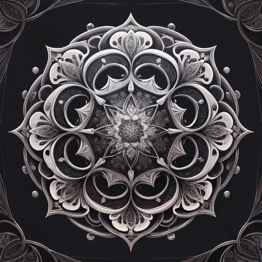 Official Art、unity 8k wall paper、ultra-detailliert、Beautifully Aesthetic、masterpiece、top-quality、(Zentangle、a Mandala、Tangles、Tangles)、(Fractal Art:1.3)、ighly detailed、Dynamic angles、The most beautiful forms chaos、elegent、Brutalist design、romantism、