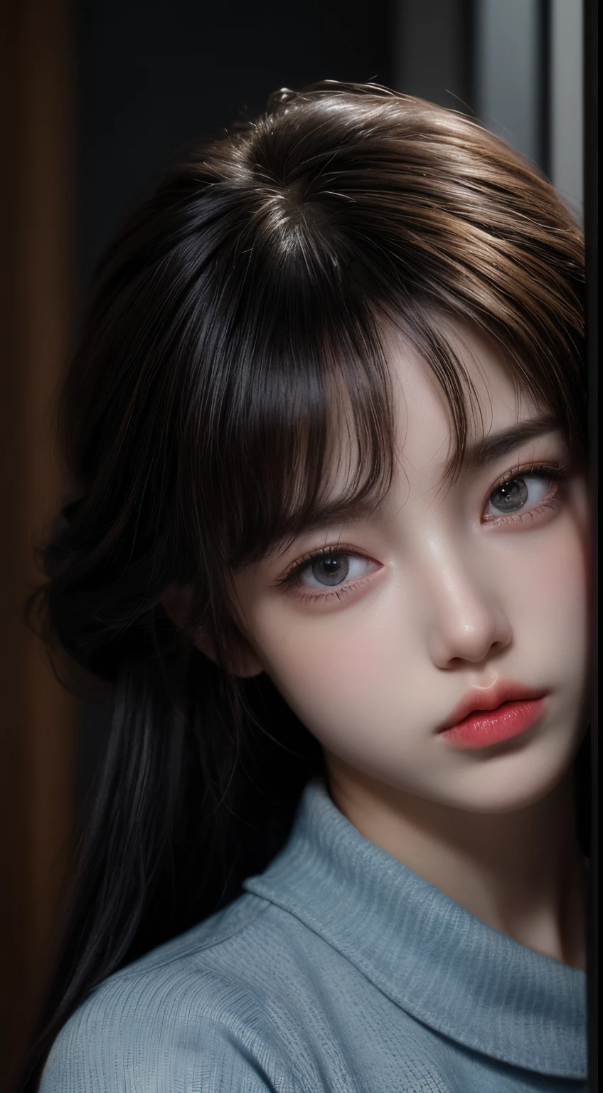 a close up of a woman with long hair wearing a white shirt, ulzzang, wan adorable korean face, korean girl, jaeyeon nam, sakimichan, heonhwa choe, lalisa manobal, very beautiful cute catgirl, young adorable korean face, girl cute-fine-face, 奈良美智